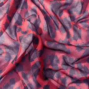 2 YD PC-Red Multi Chiffon Print Fabric