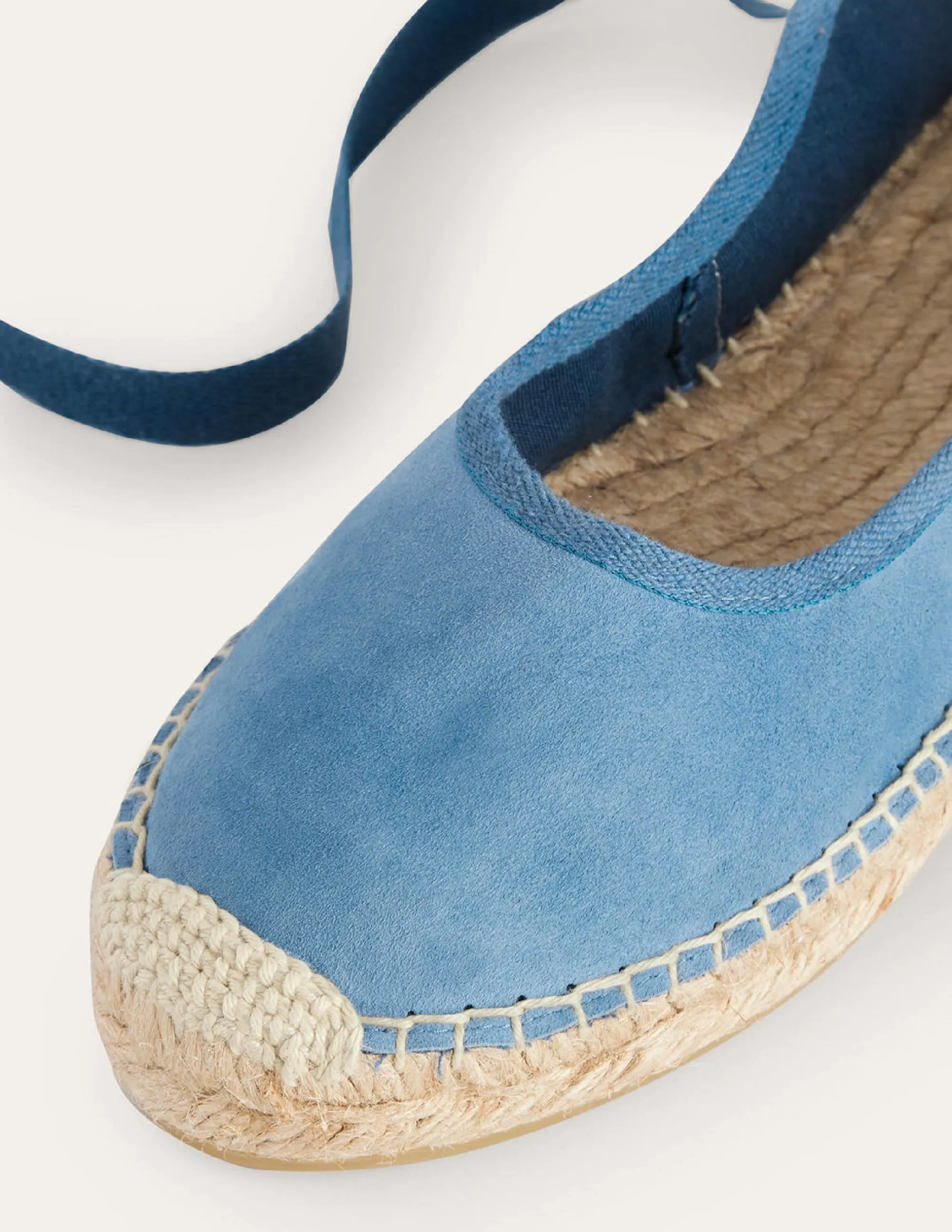 Ankle Tie Espadrilles-Corporal Blue