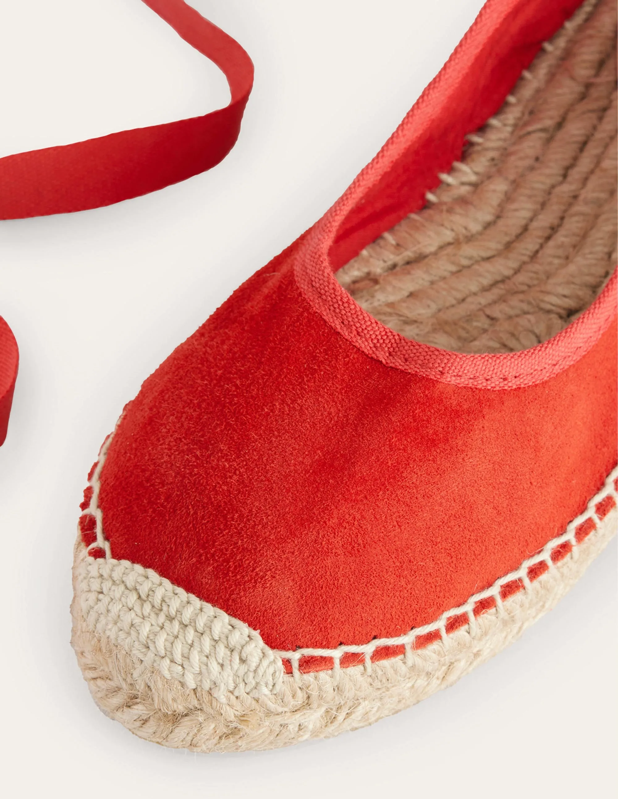 Ankle Tie Espadrilles-Vermillion