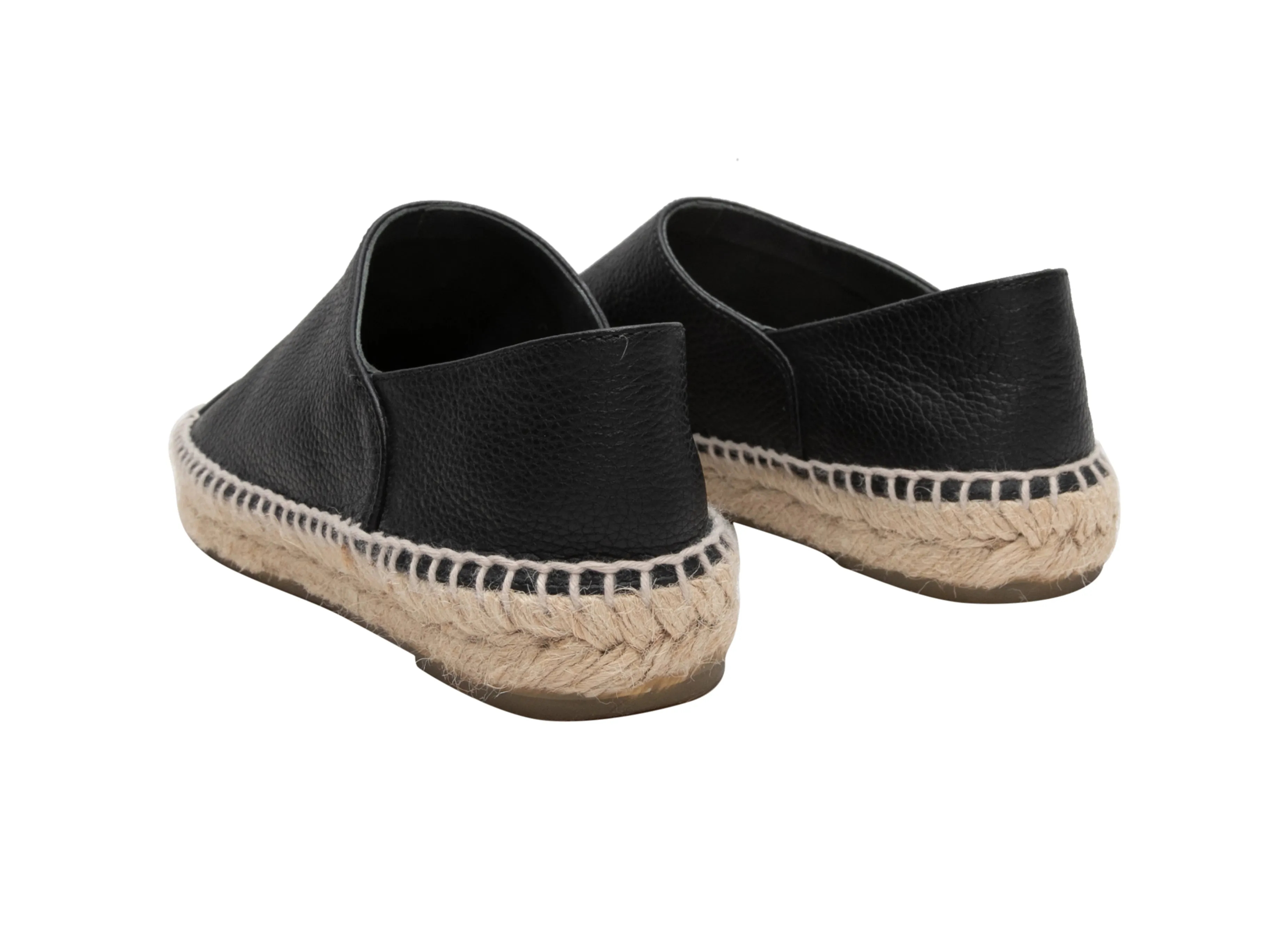 Black Chanel CC Cap-Toe Espadrille Flats Size 37