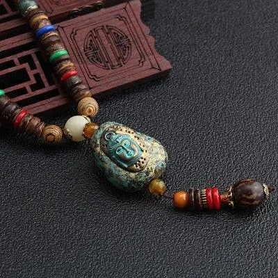 Boho Mala Wood Necklace