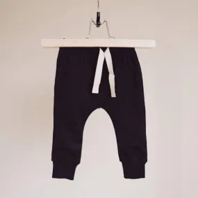 Brushed Cotton Joggers - Black