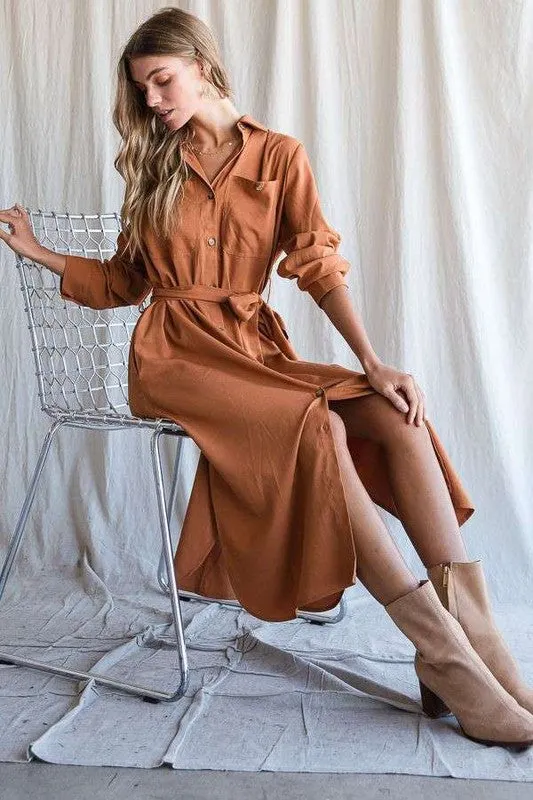 Button Down Midi Dress