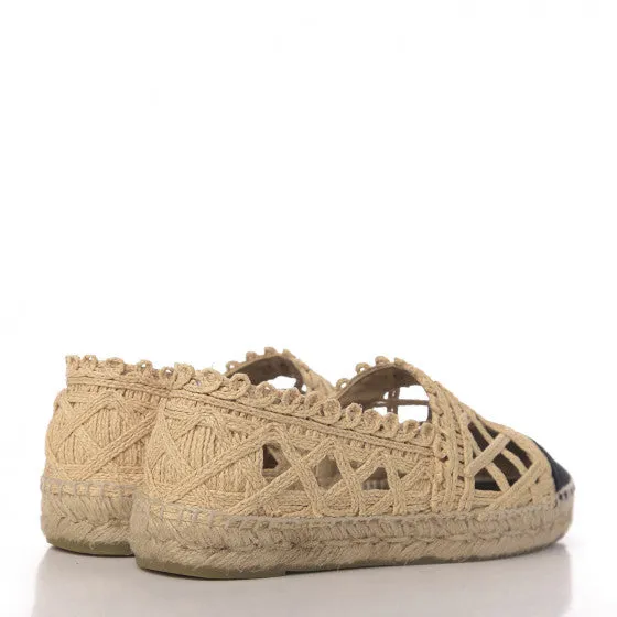 Chanel Woven Grosgrain CC Logo Espadrille