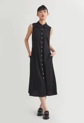 Chic Sleeveless Button Down Dress