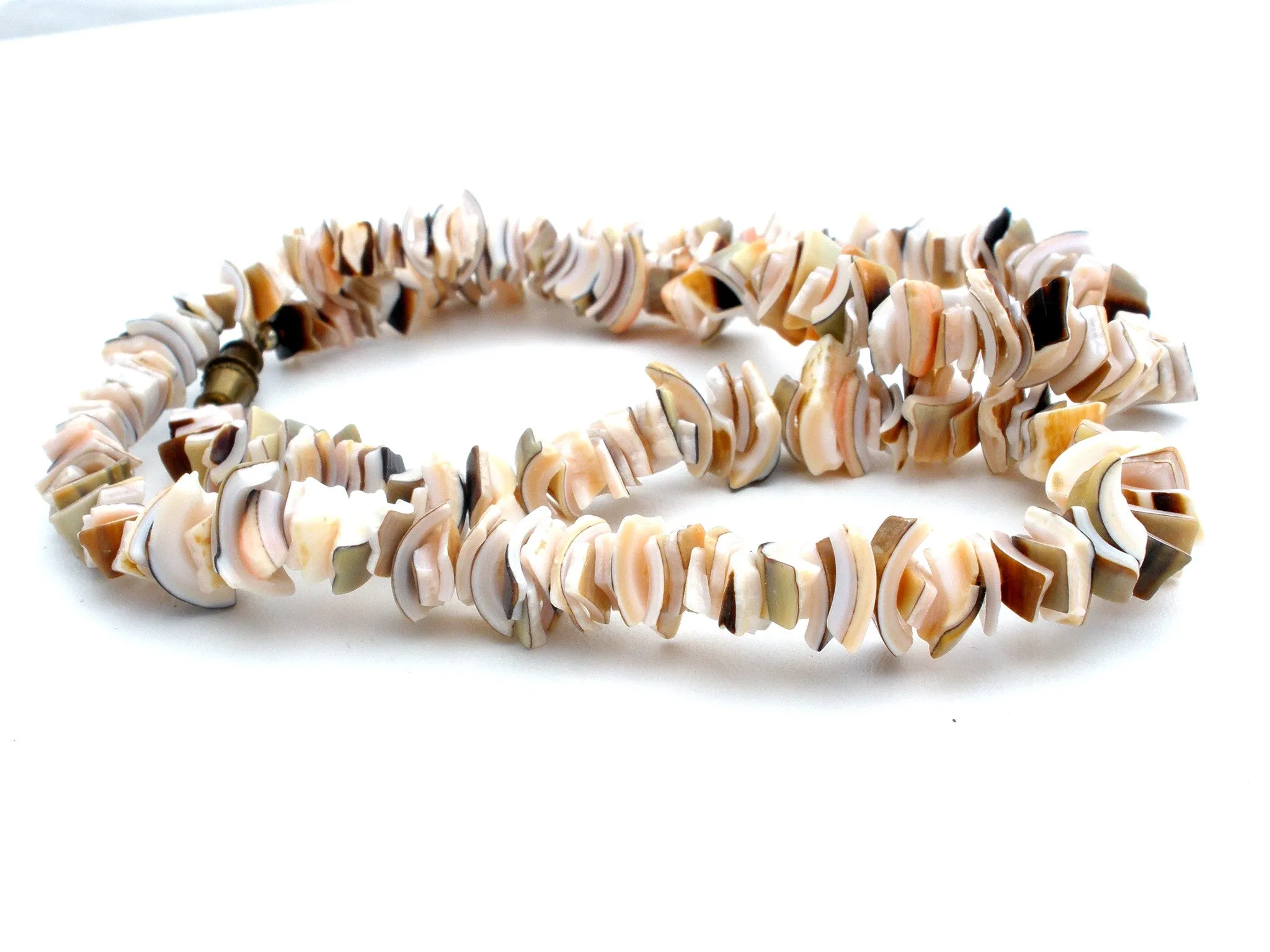 Clam SeaShell Surfer Necklace Vintage