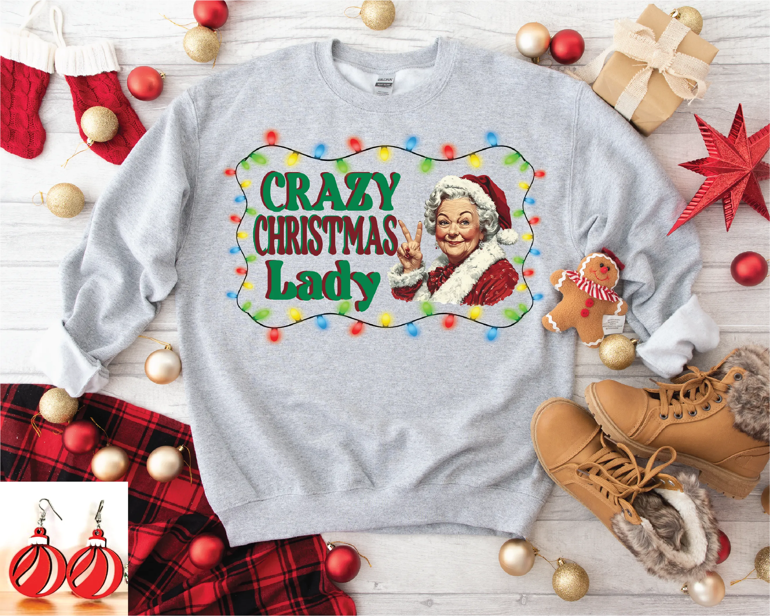 Crazy Christmas Lady