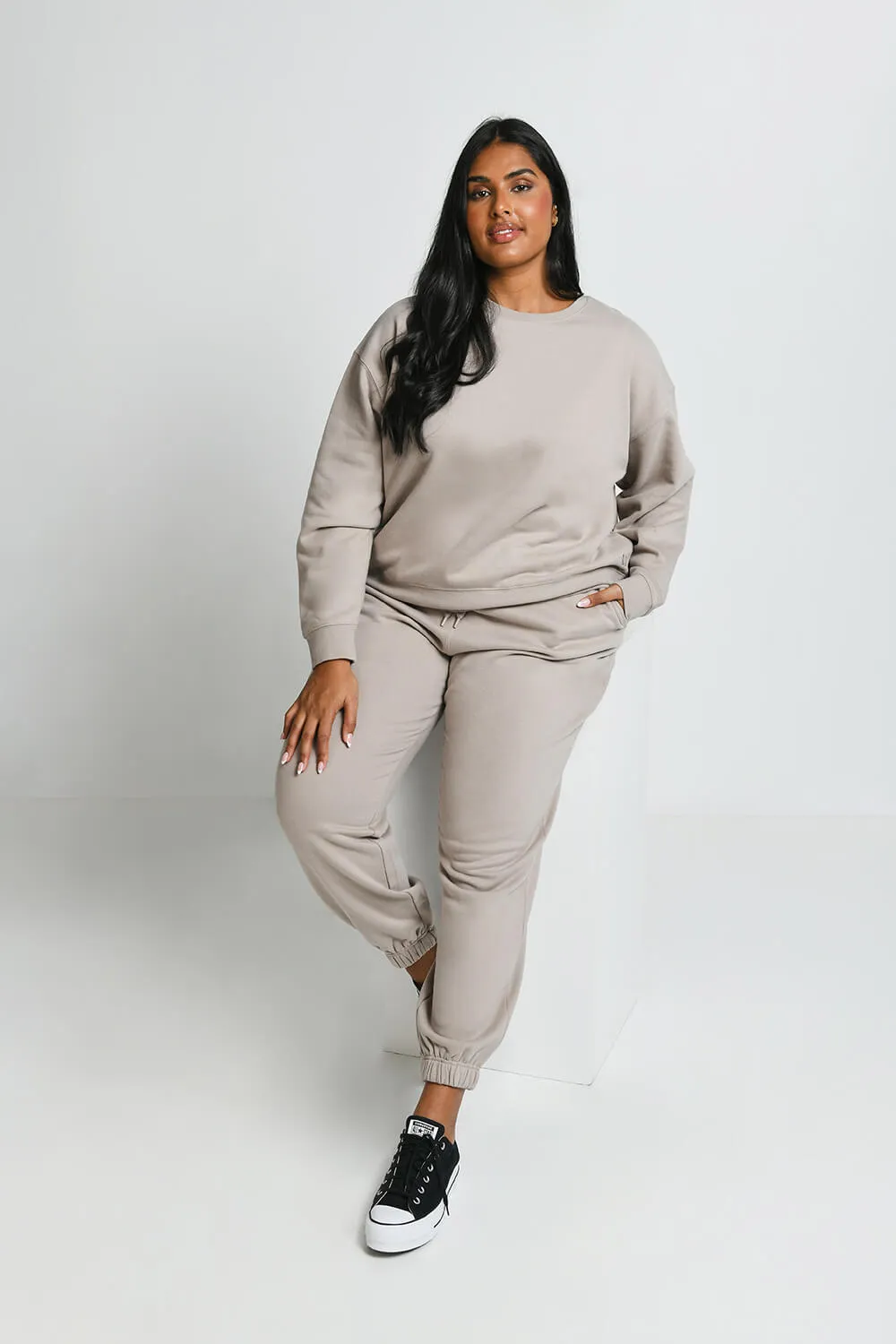 Curve Everyday Comfy Joggers - Oatmeal Beige