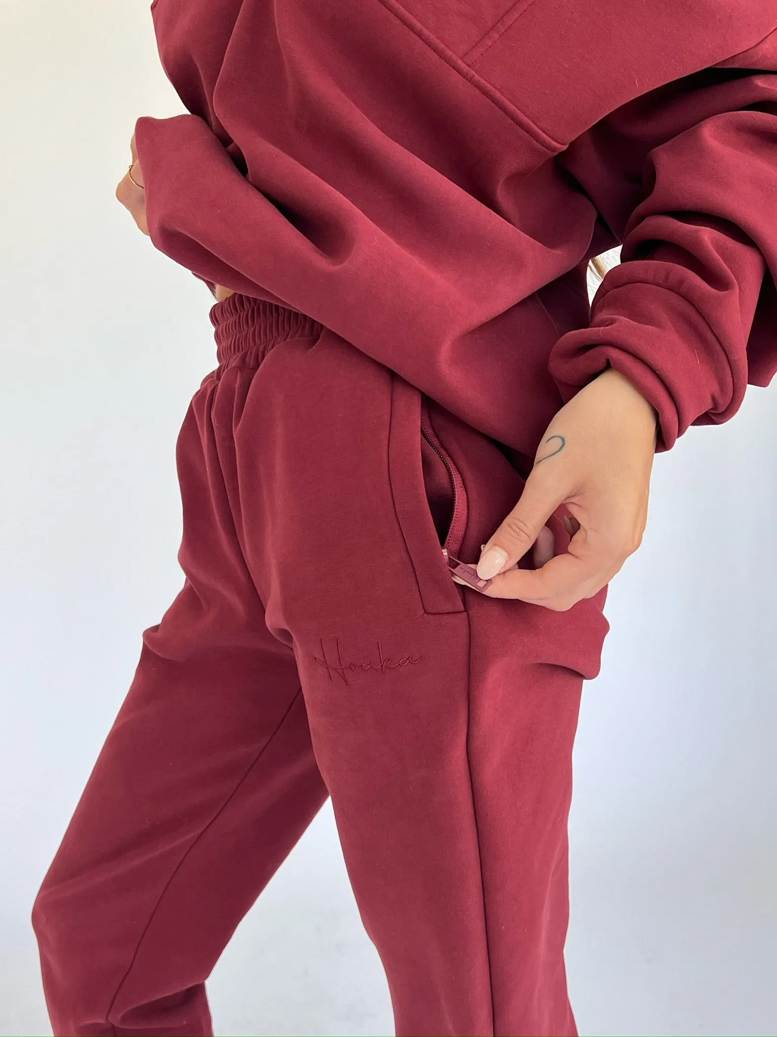 Dark Red Comfy Joggers