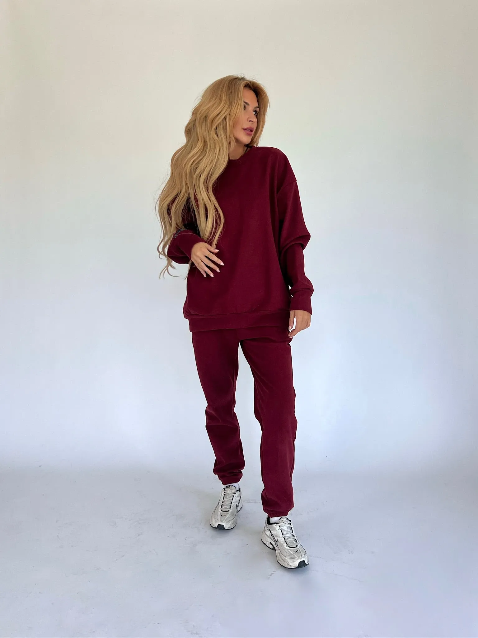 Dark Red Comfy Joggers