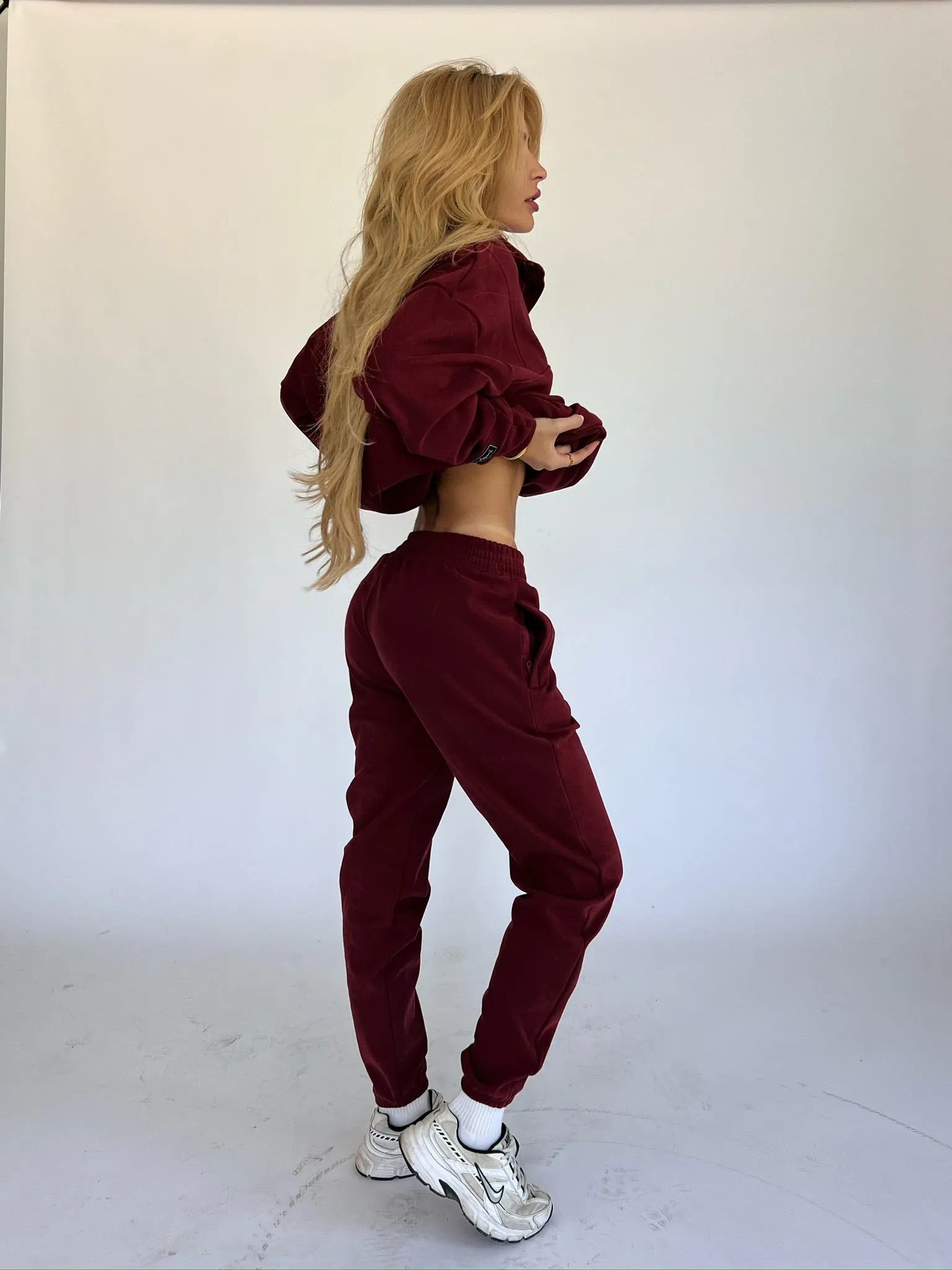 Dark Red Comfy Joggers