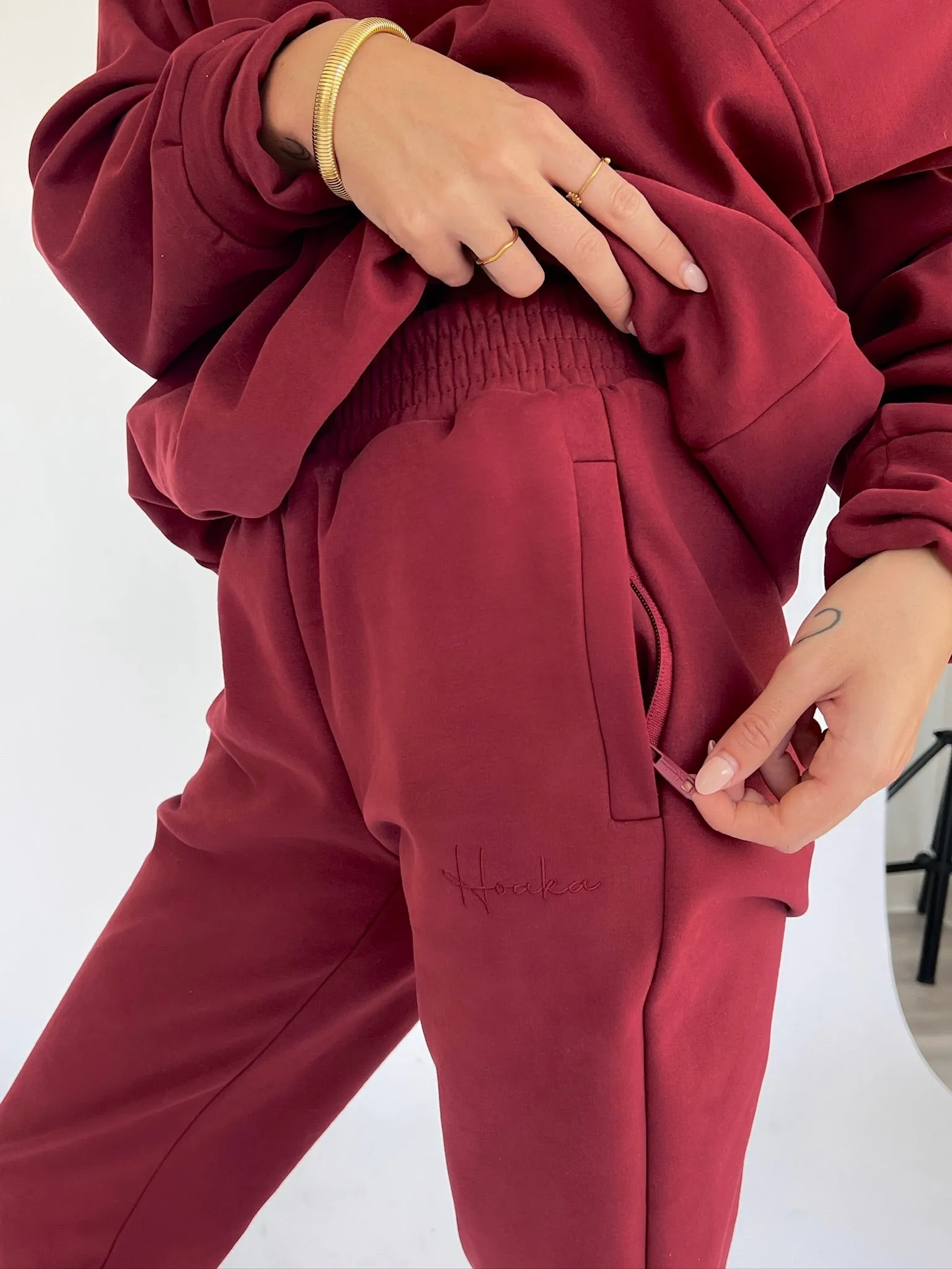 Dark Red Comfy Joggers