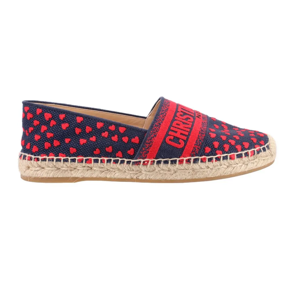 DIOR ESPADRILLE FLATS BLUE 37.5 | 7.5 US