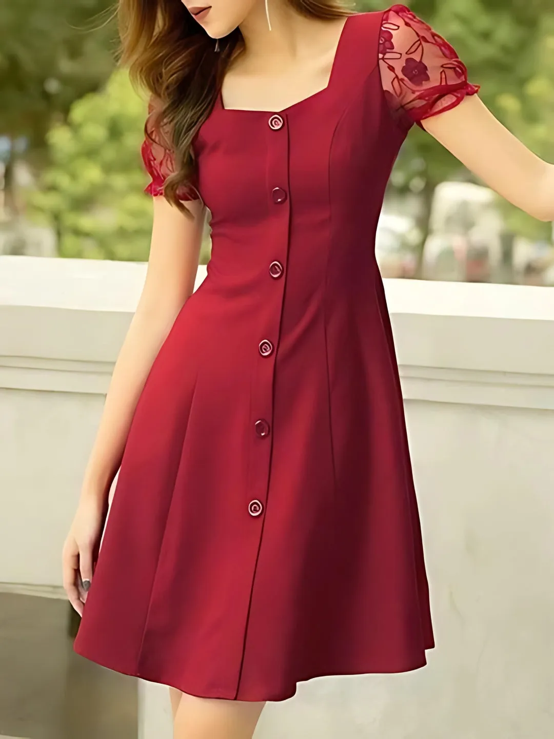 Elchic Button Down A-line Dress