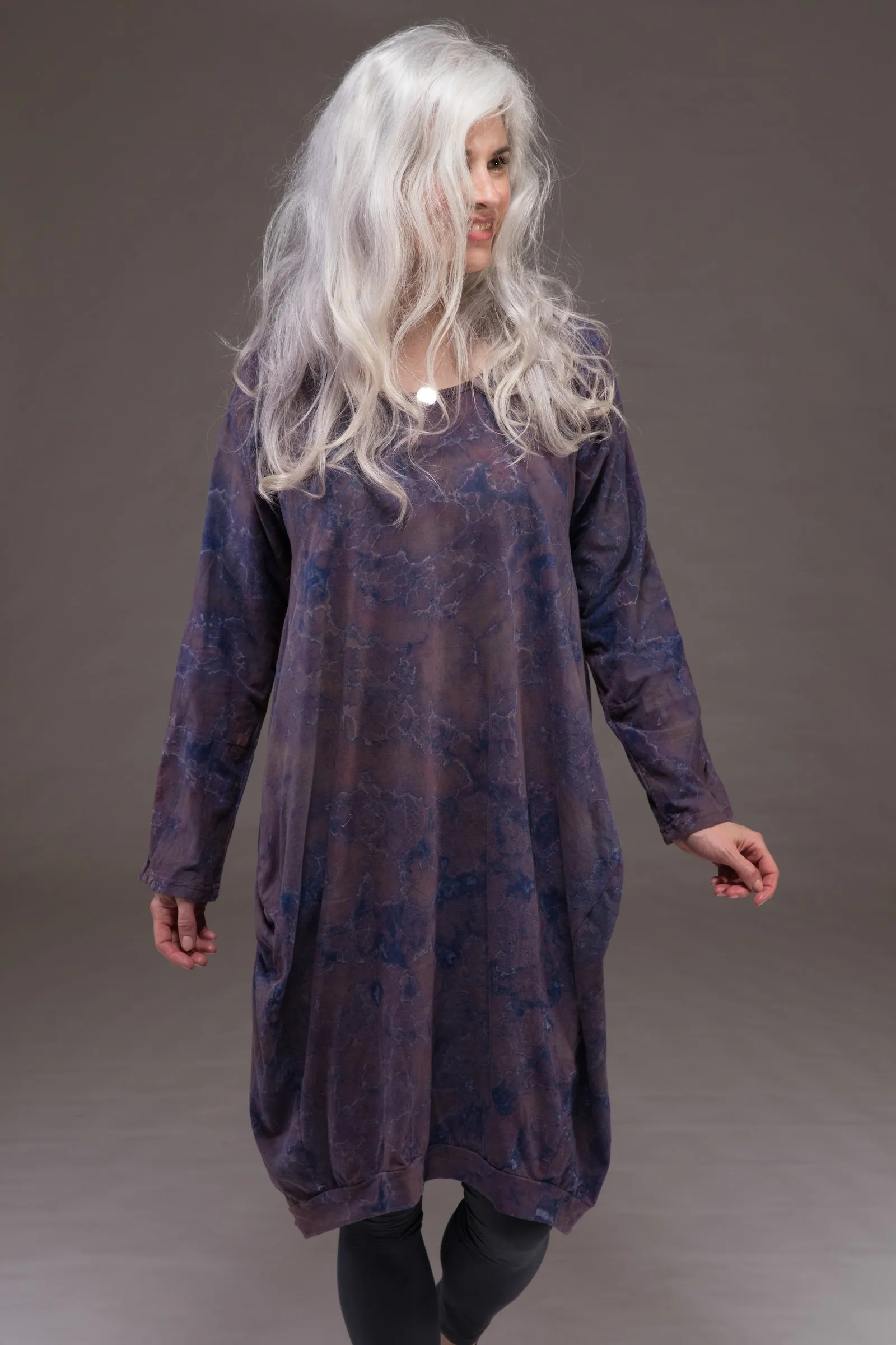 Farah Dress Hand Tie Dyed Shibori Jersey