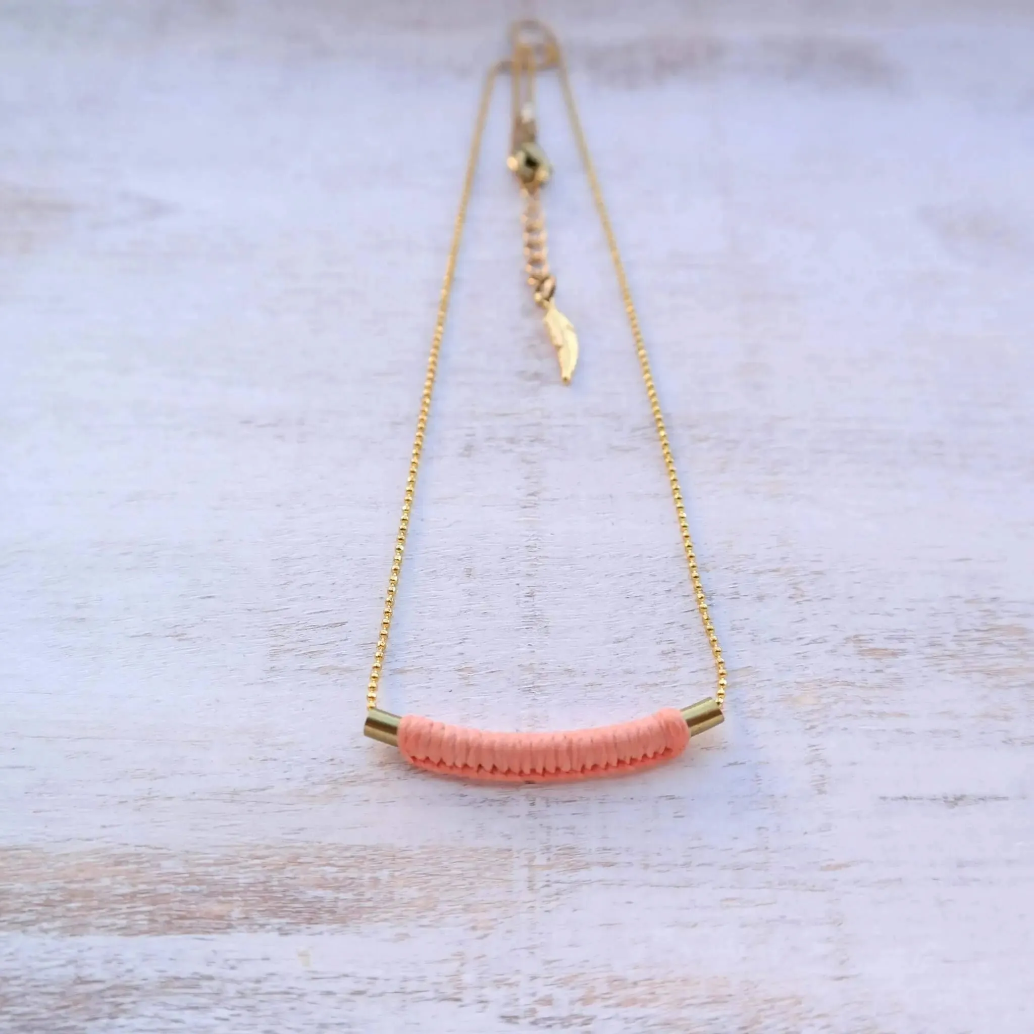 Gold Tube Necklace