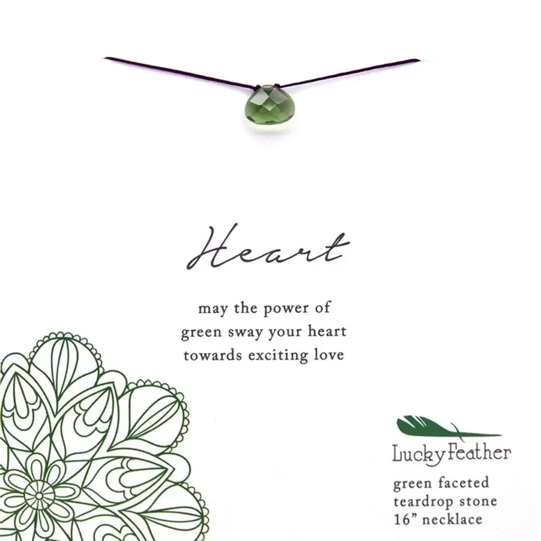 GREEN HEART COLOR POWER NECKLACE