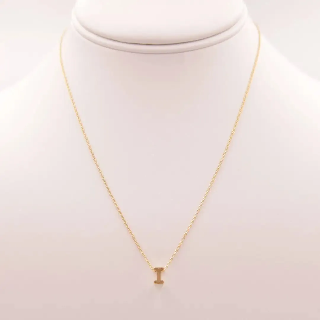 INITIAL I GOLD NECKLACE