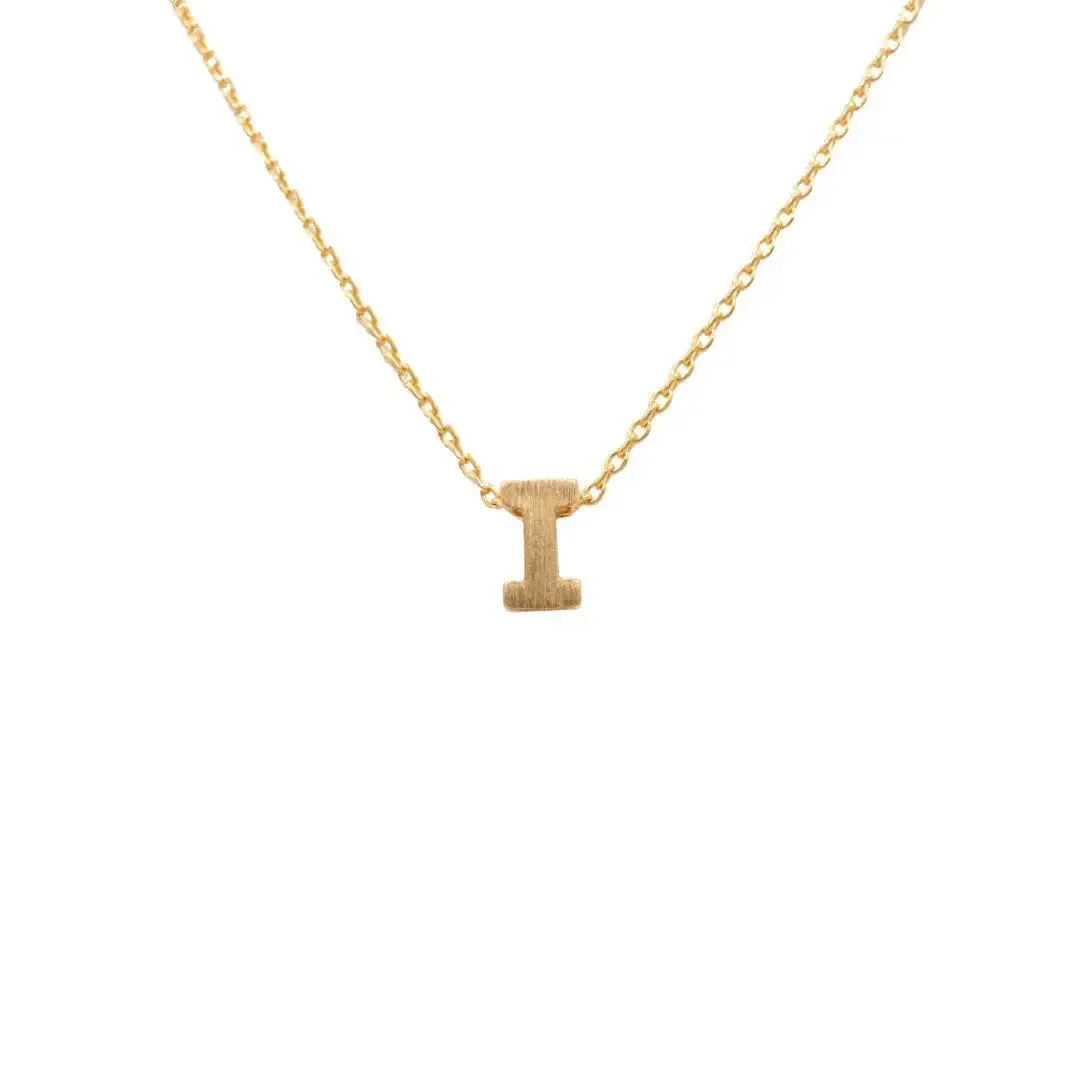 INITIAL I GOLD NECKLACE