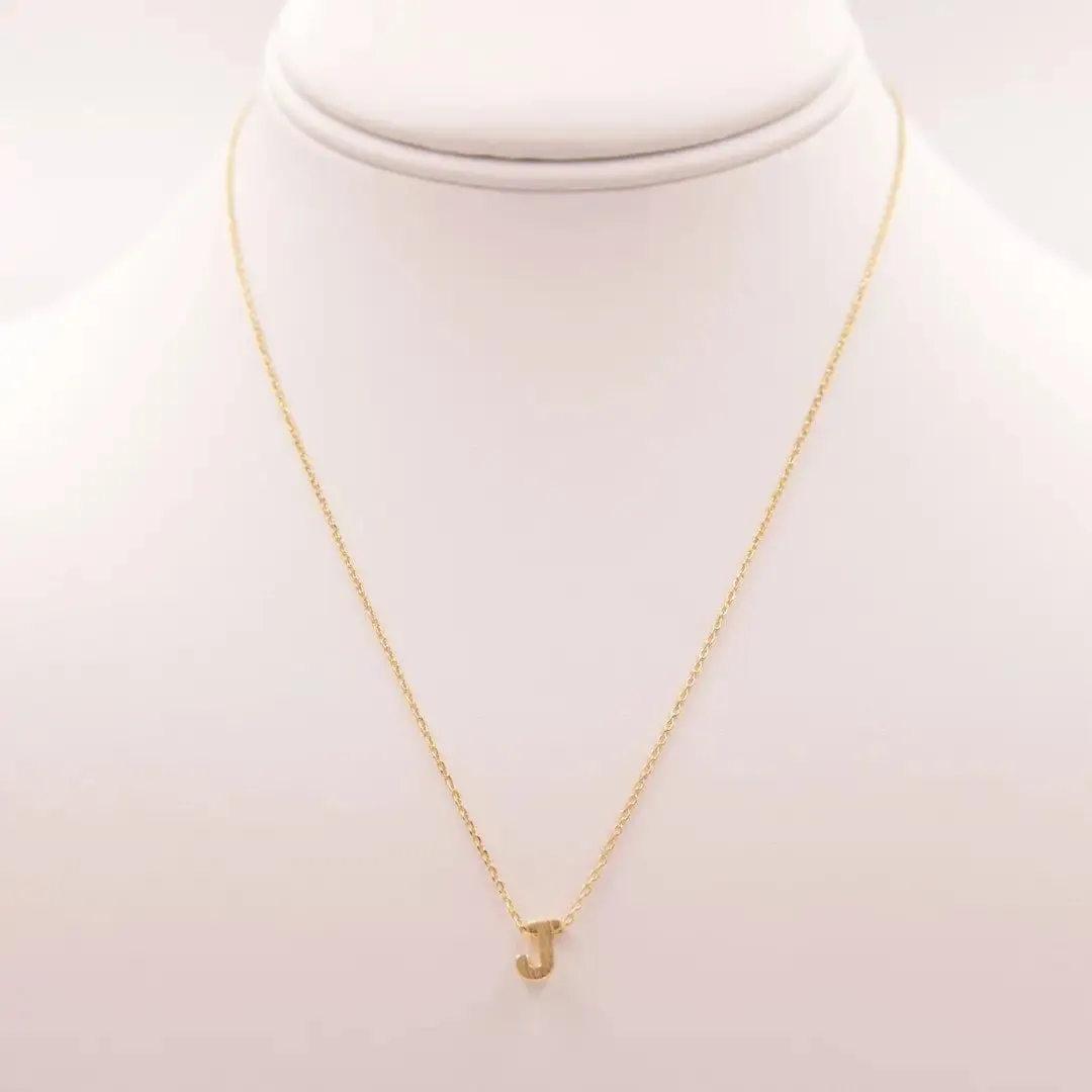 INITIAL J GOLD NECKLACE