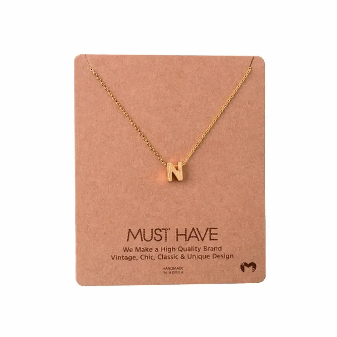 INITIAL N GOLD NECKLACE