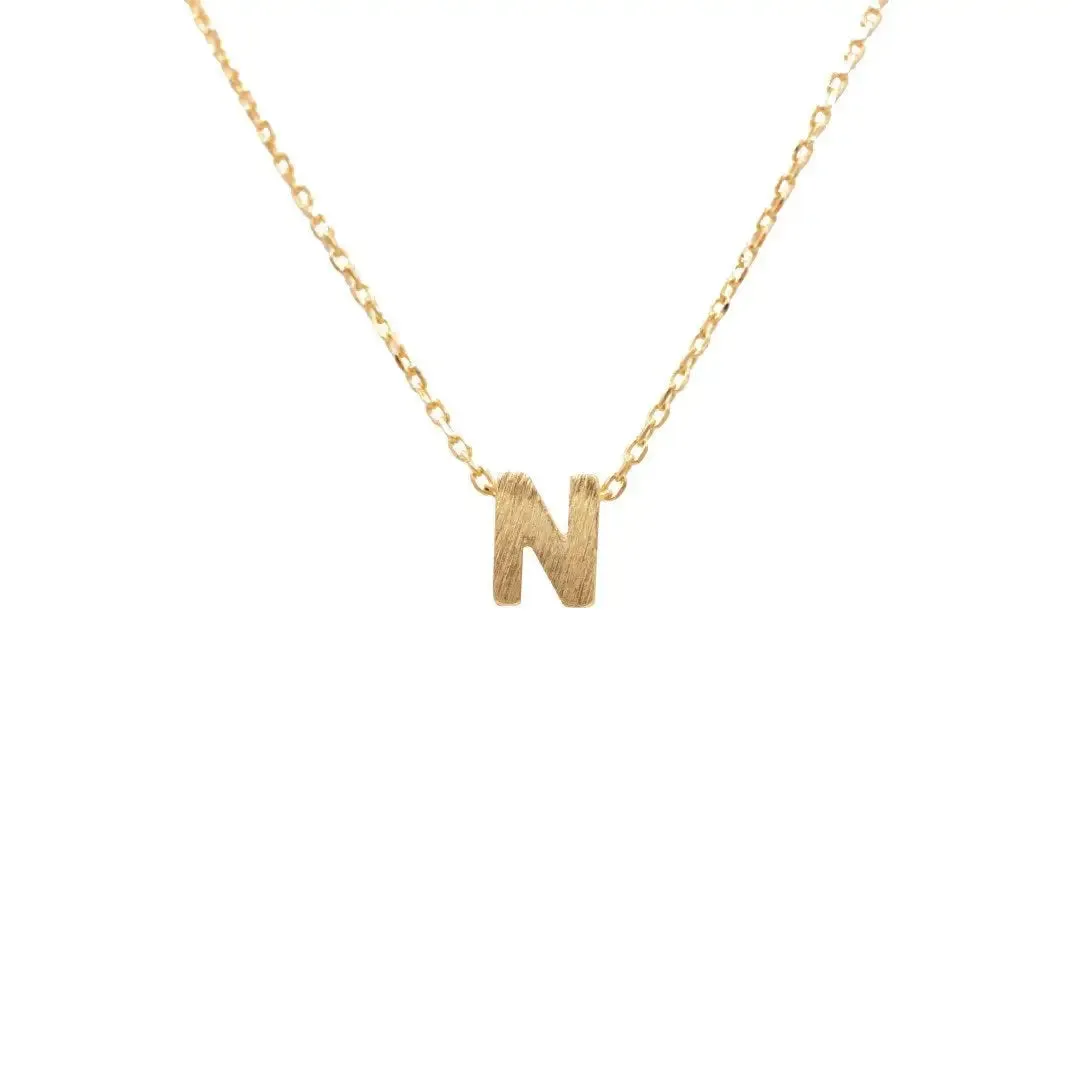 INITIAL N GOLD NECKLACE