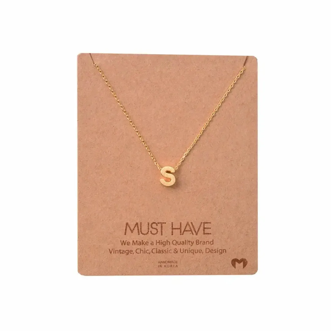 INITIAL S GOLD NECKLACE