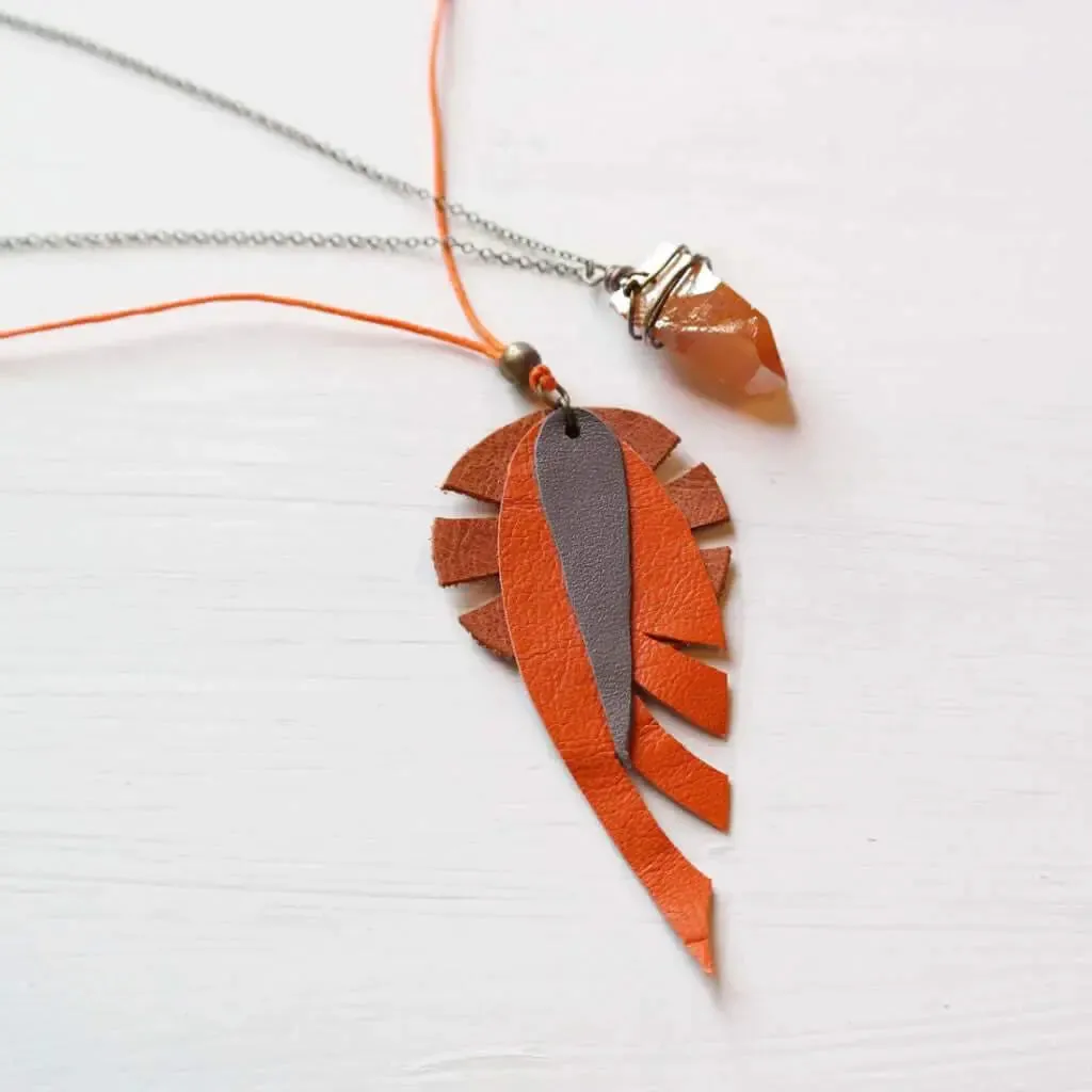 Leaf Leather Necklace