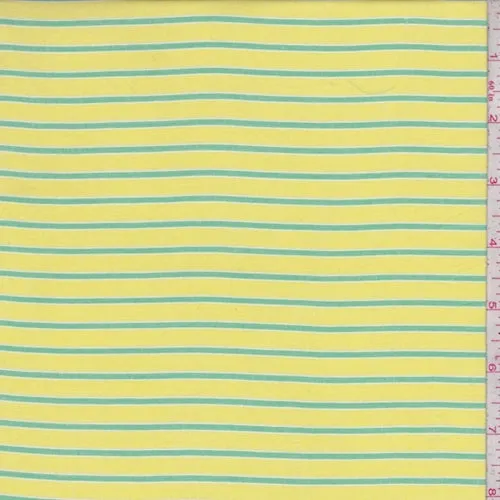 Lemon/Lime Stripe Rayon Challis Fabric