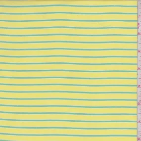 Lemon/Lime Stripe Rayon Challis Fabric