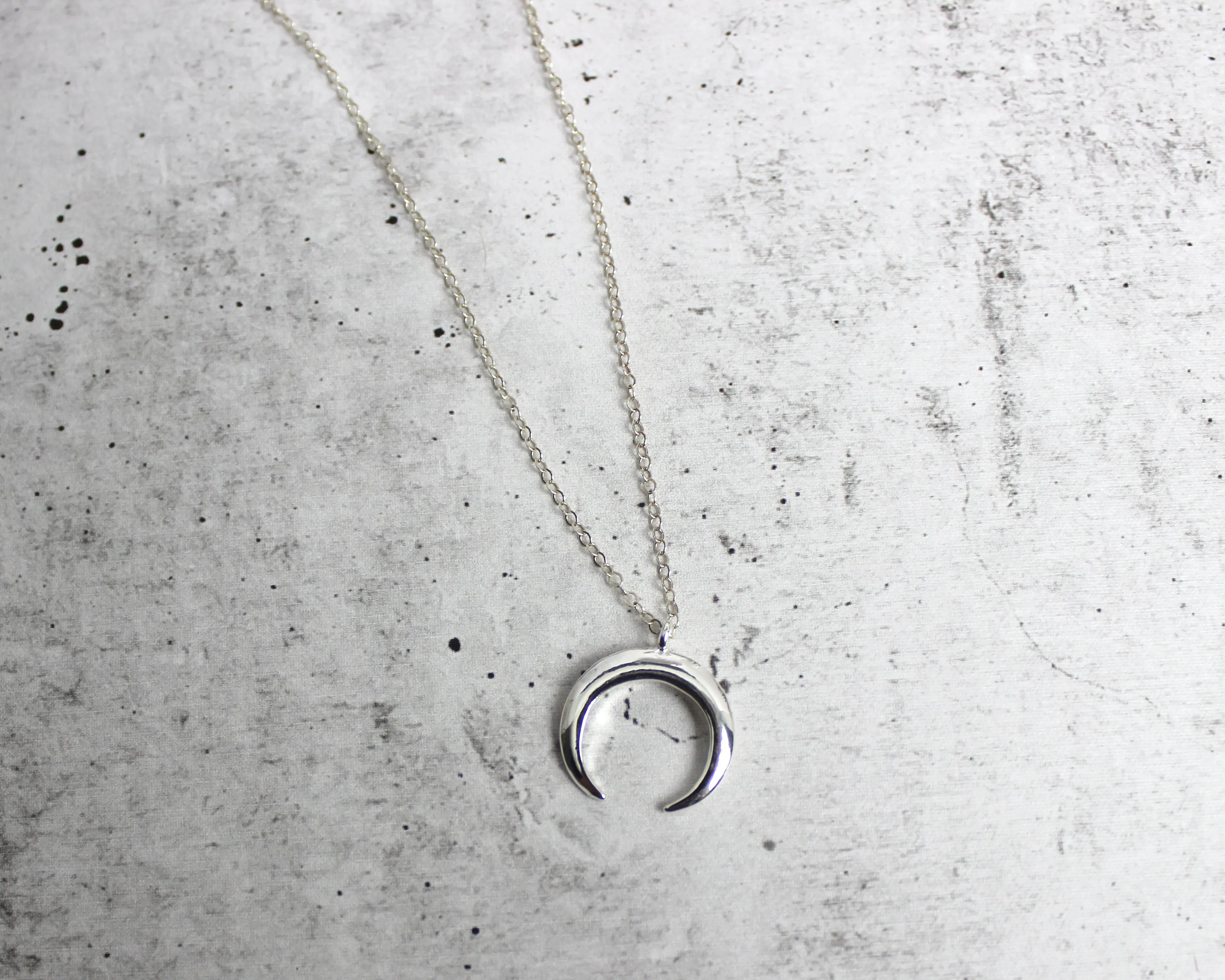 Lovely Lady // Crescent Necklace, 14k Gold Fill Moon, Rose Gold Necklace // BH-N004