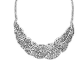 Necklaces - Boho Silver Leaf Necklace