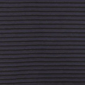 Night Navy Blue-Black 3D Stripe Stretch Polyester Semi-Sheer Knit Fabric