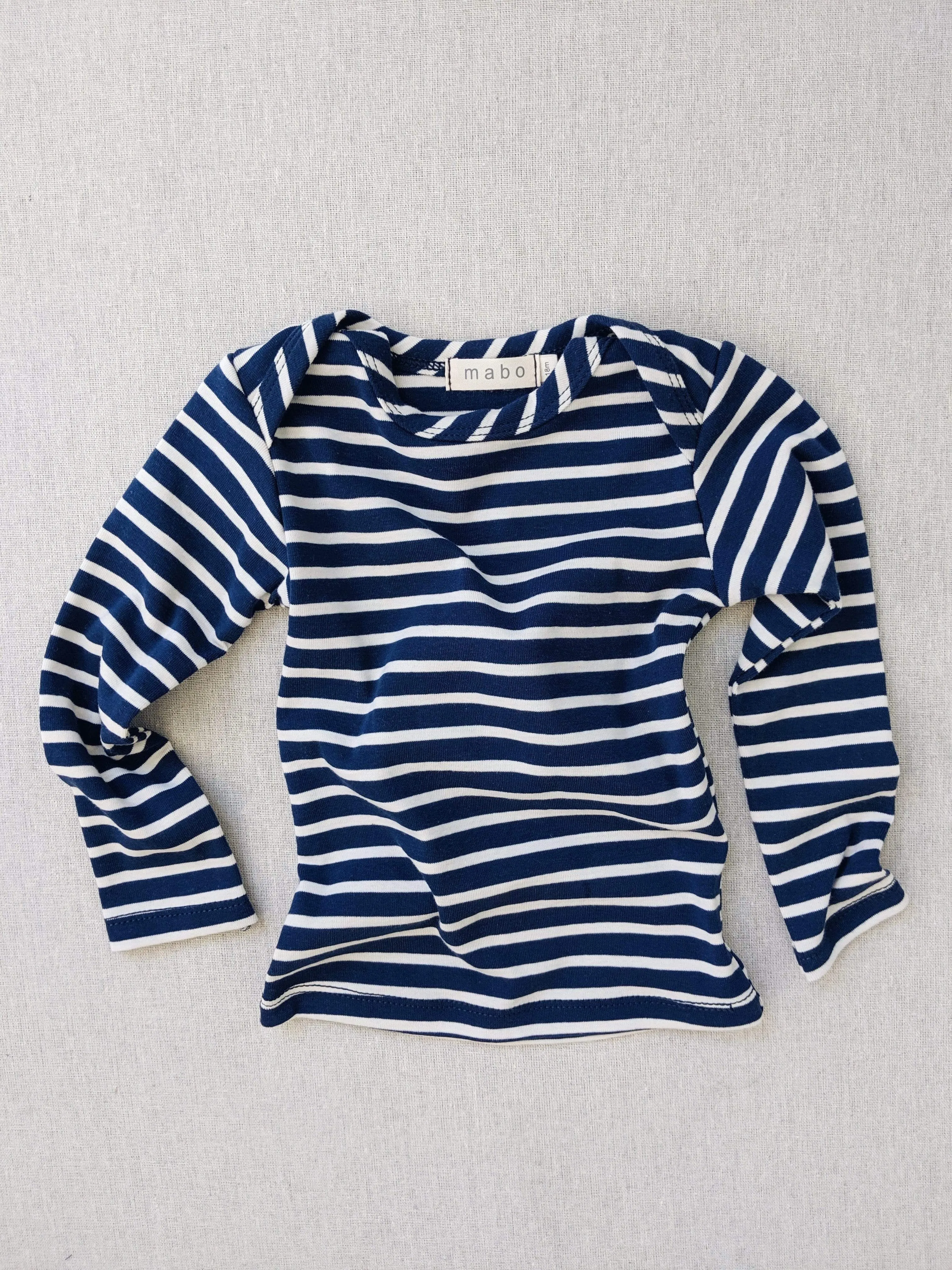 organic cotton striped nautical tees - blue/natural