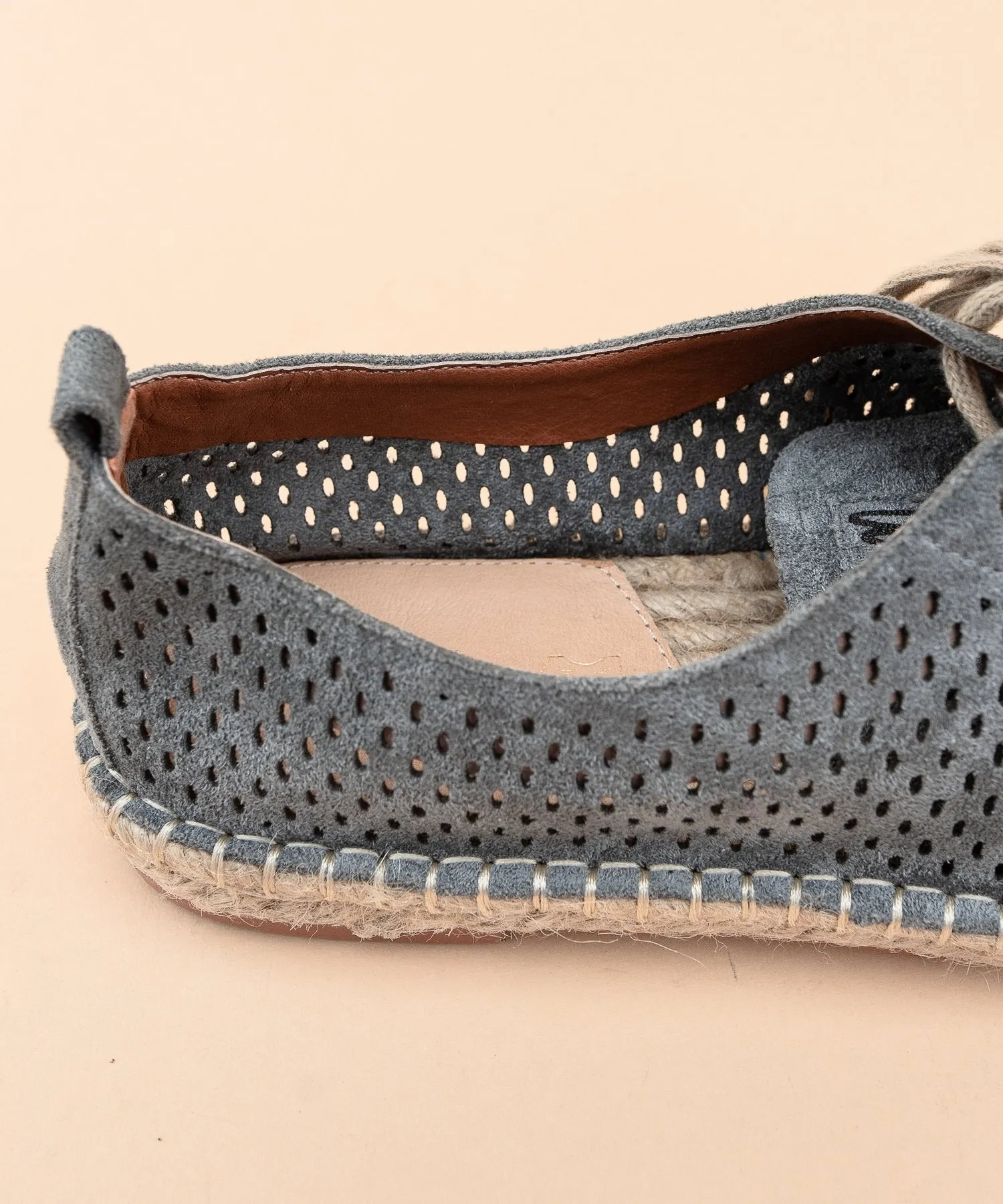 Perforated Suede Espadrille Sneakers