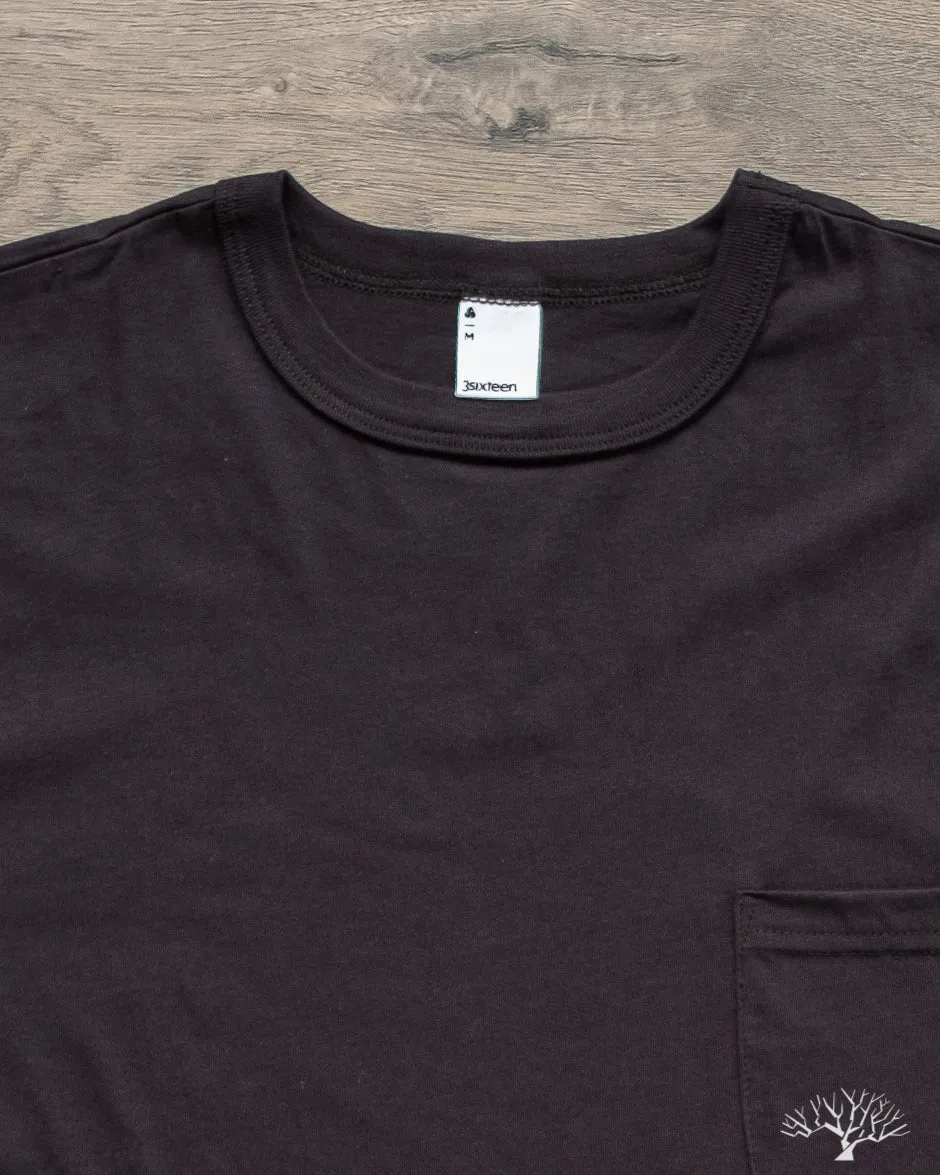 Pima Cotton Pocket Tee - Black