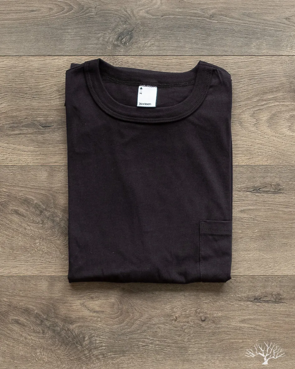 Pima Cotton Pocket Tee - Black