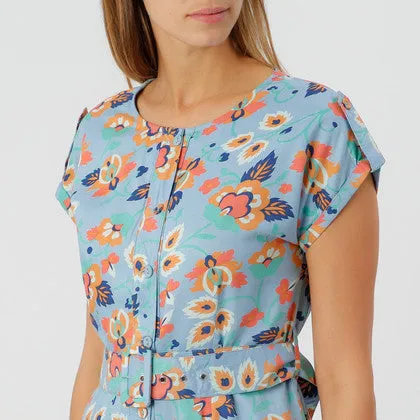 Polly Button Down Dress Multi Floral