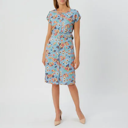 Polly Button Down Dress Multi Floral