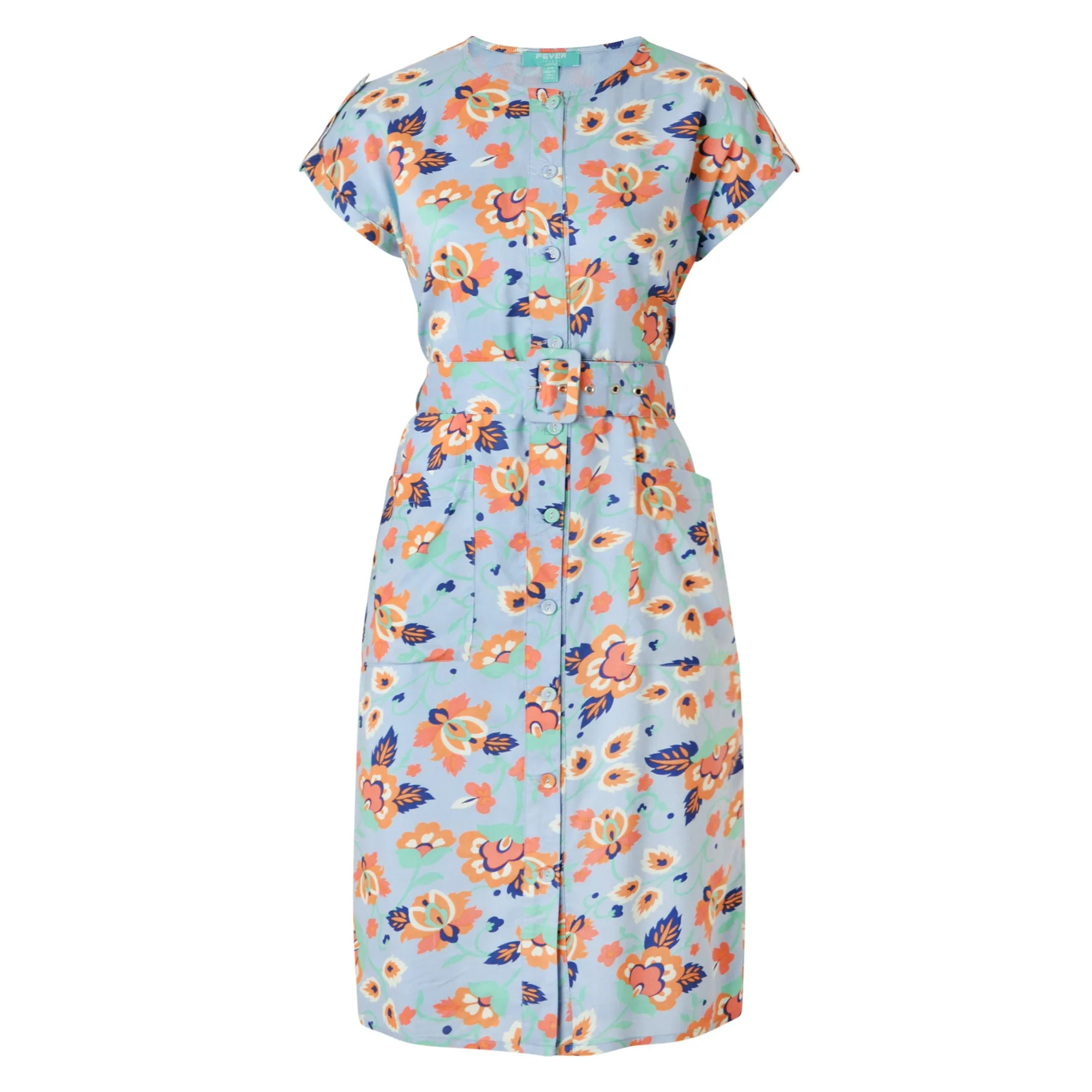 Polly Button Down Dress Multi Floral