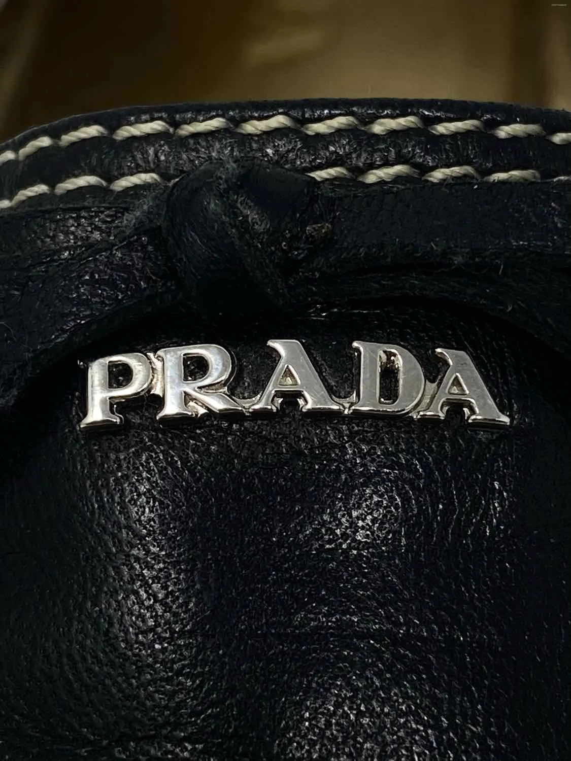 Prada Women's Black Espadrille Leather Size 7.5 Flats