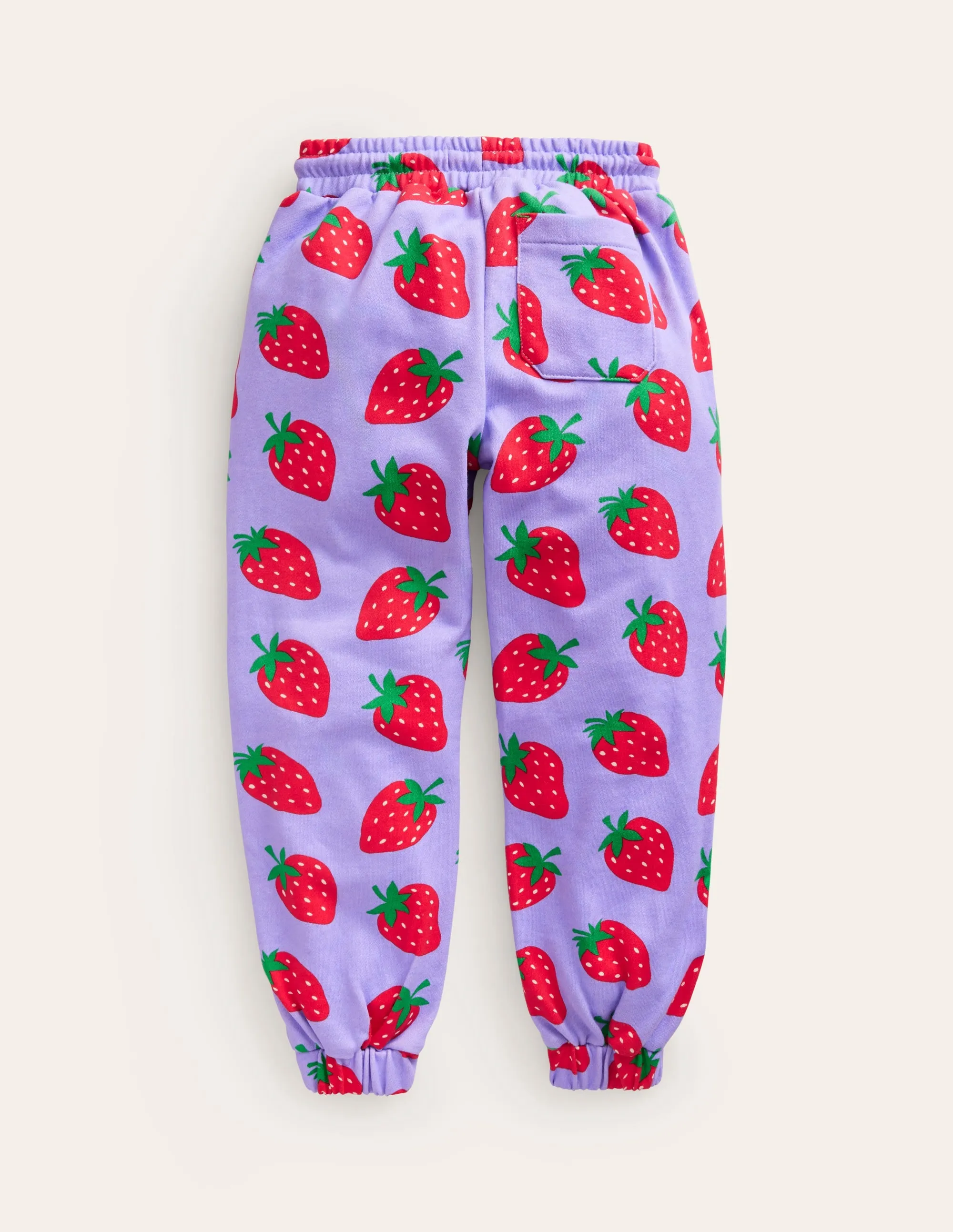 Printed Cosy Relaxed Joggers-Parma Violet Strawberries