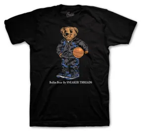 Retro 1 Dark Marina Blue Ballin Bear Shirt