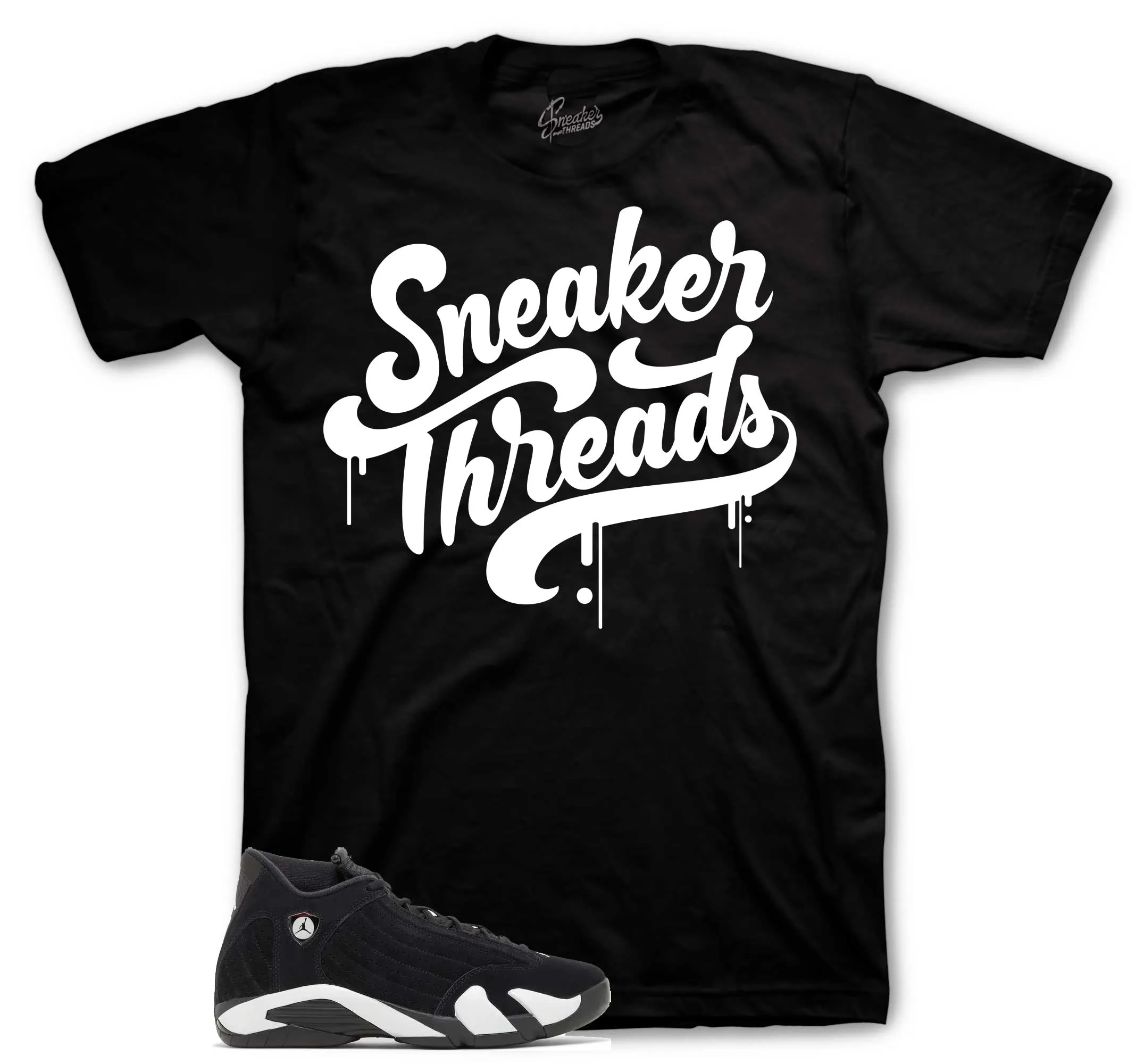 Retro 14 Black/White ST Drip Shirt