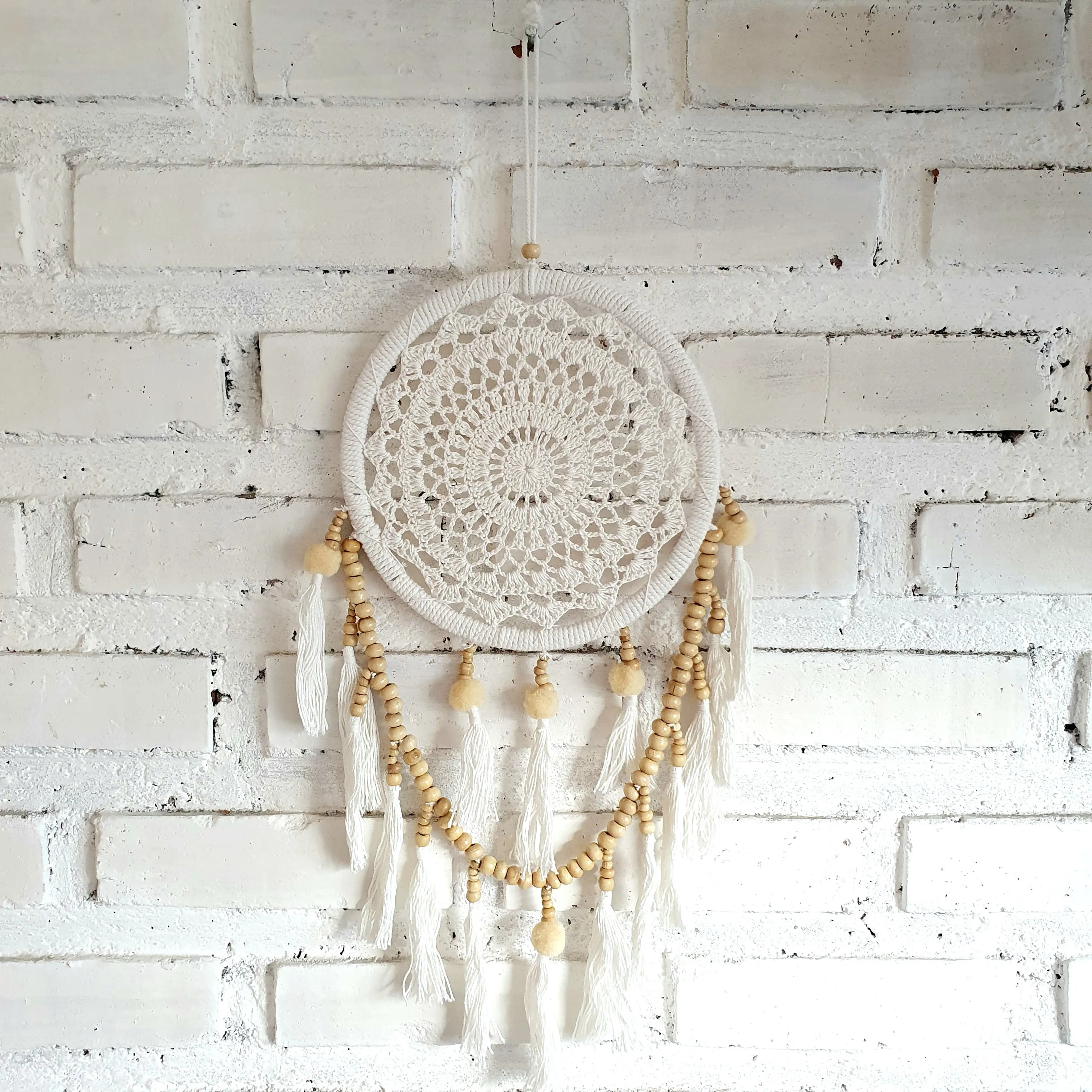 Round Necklaces Beaded Dream Catcher3 (W)