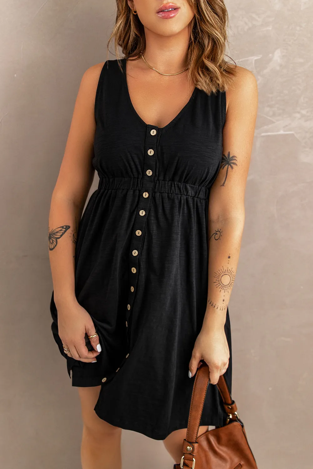 Summer Fling Sleeveless Button Down Dress