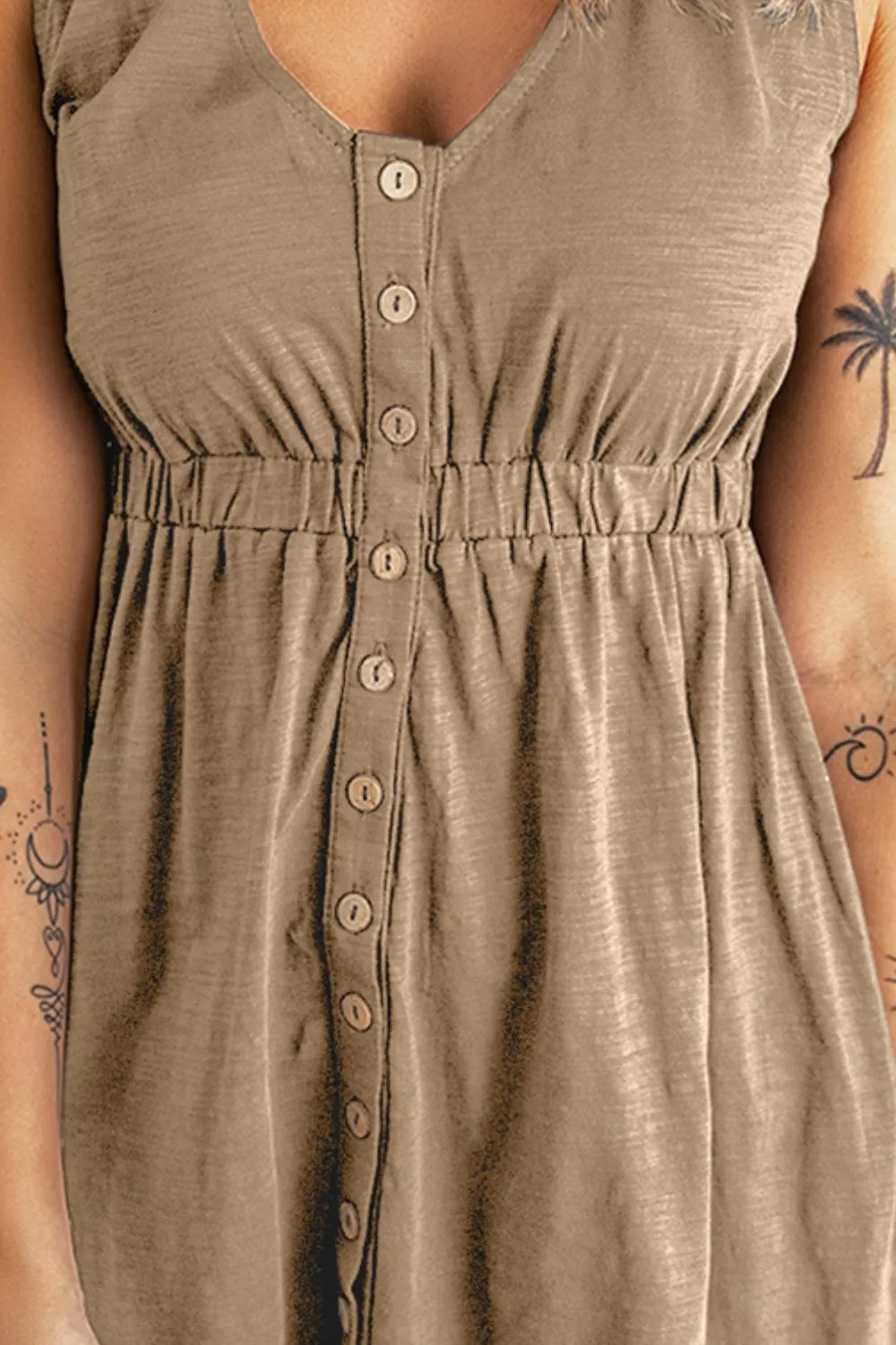 Summer Fling Sleeveless Button Down Dress