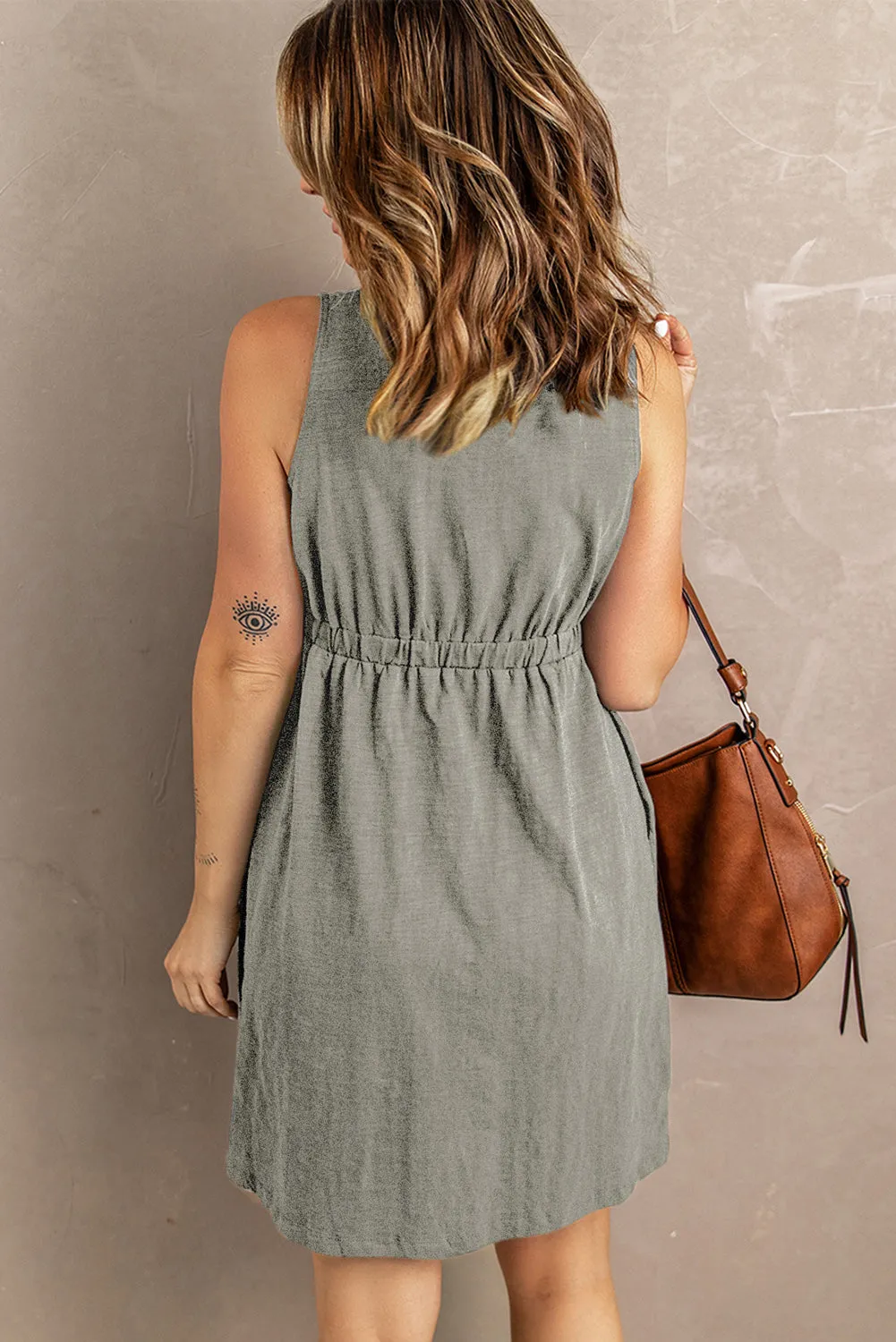 Summer Fling Sleeveless Button Down Dress