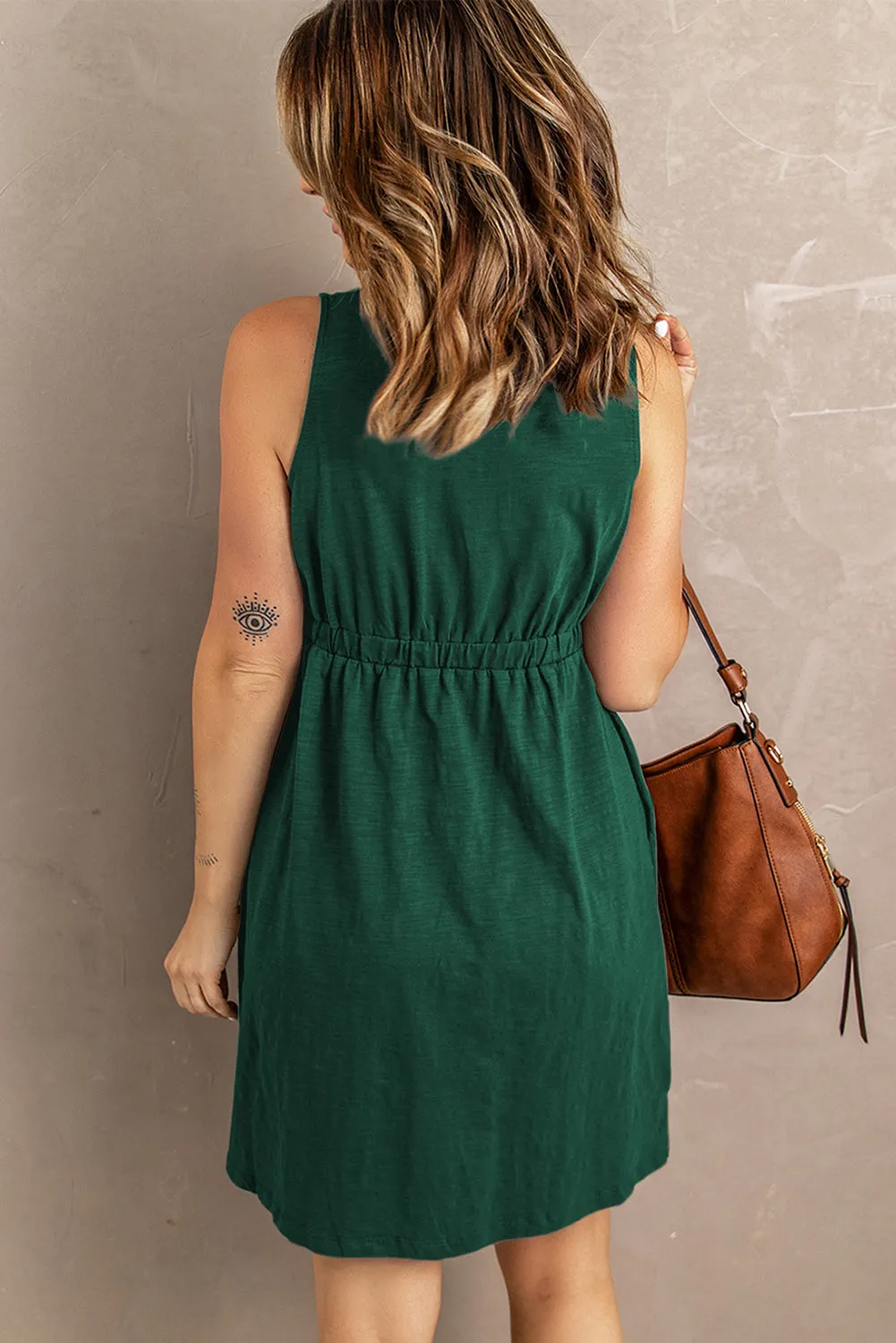 Summer Fling Sleeveless Button Down Dress